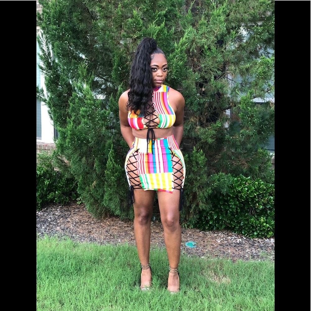 Raina Two-Piece Skirt Set.